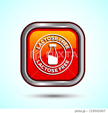Lactose Free Icon Design Illustration, Healthy Food Concept 119502007