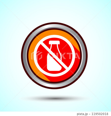 Lactose Free Icon Design Illustration, Healthy Food Concept 119502018