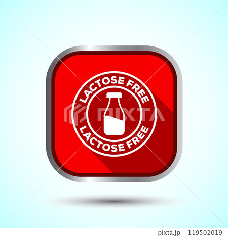 Lactose Free Icon Design Illustration, Healthy Food Concept 119502019