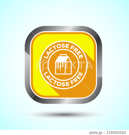 Lactose Free Icon Design Illustration, Healthy Food Concept 119502020