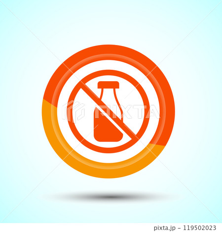 Lactose Free Icon Design Illustration, Healthy Food Concept 119502023