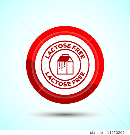 Lactose Free Icon Design Illustration, Healthy Food Concept 119502024