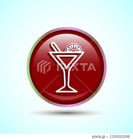Tropical Drink Icon Design Illustration, Icon For Apps and Websites 119502206