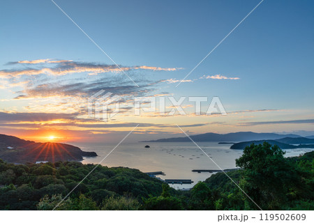 虫明迫門の曙　岡山県　朝日百選 119502609