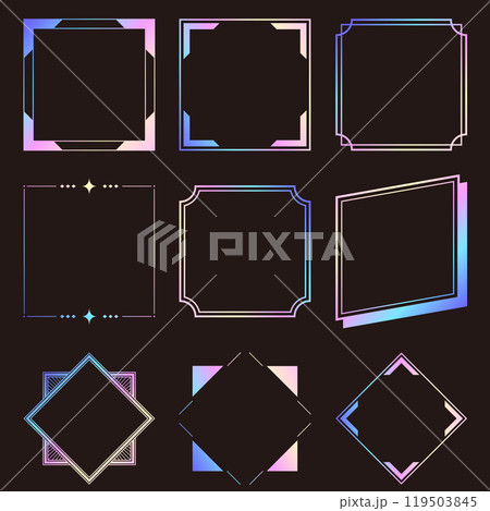 フレーム素材セット_ホログラム 119503845