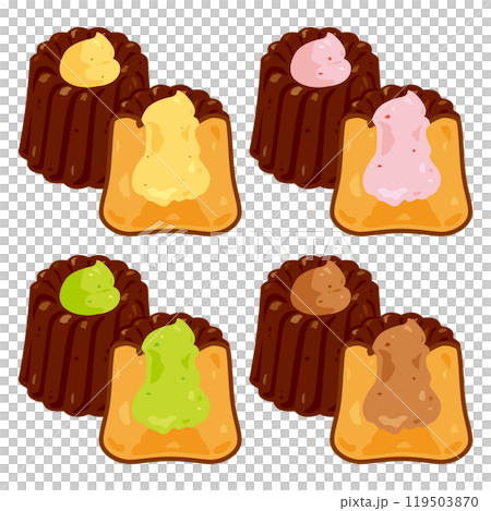 Cream-filled canelé set 1 119503870