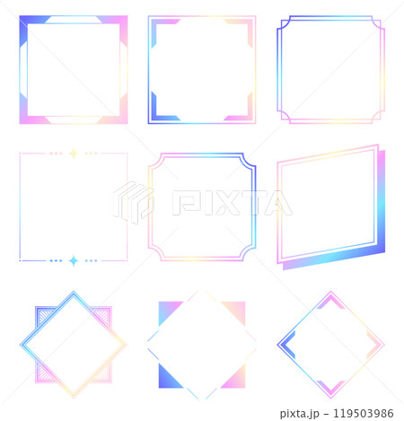 フレーム素材セット_ホログラム 119503986