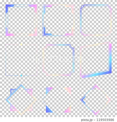 フレーム素材セット_ホログラム 119503986