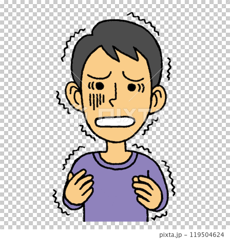 A man with a trembling body A man with a trembling body 119504624