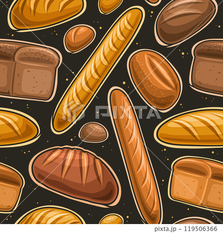 Vector Bread Seamless Pattern Vector Bread Seamless Pattern 119506366