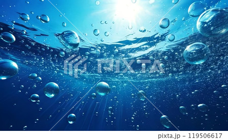 《AI画像》背景素材 水の中イメージ 119506617