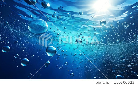 《AI画像》背景素材 水の中イメージ 119506623