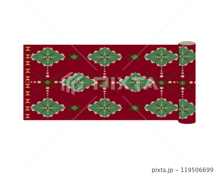 端が丸めてあるトルコ絨毯 端が丸めてあるトルコ絨毯 119506699