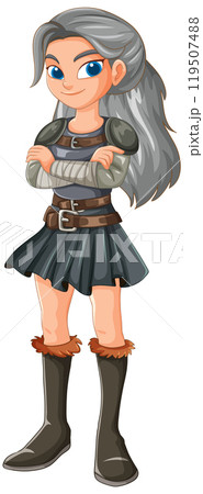 Confident Female Warrior Character Confident Female Warrior Character 119507488