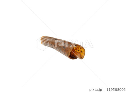 PNG, One yellow roll of fruit pastille, isolated on white background PNG, One yellow roll of fruit pastille, isolated on white background 119508003