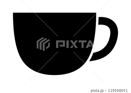 コーヒーカップのシルエットアイコン 119508051