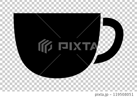 Coffee cup silhouette icon 119508051