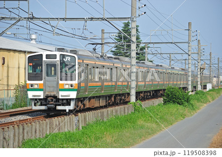 高崎線 深谷ー岡部 JR東日本 211系 C17編成(高崎) 高崎線 深谷ー岡部 JR東日本 211系 C17編成(高崎) 119508398