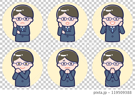 Male teacher pose set_04 Male teacher pose set_04 119509388