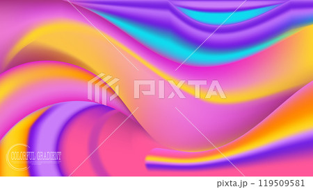 Colorful gradient. Color waves. Template for the title page of a book, brochure or booklet. Background layout for web design, social network, interior and creative ideas 119509581