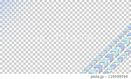 Illustration of an arrow flowing in the lower right corner on a white background 119509594