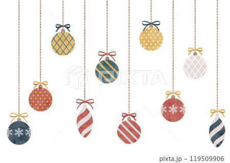 クリスマスのオーナメントのイラスト素材 119509906