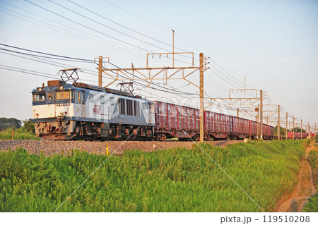 高崎線 岡部ー本庄 JR貨物 EF64-1035(愛知) 高崎線 岡部ー本庄 JR貨物 EF64-1035(愛知) 119510208