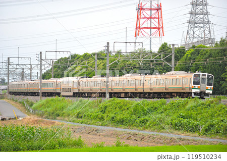 高崎線　本庄ー岡部　JR東日本　211系　C1編成（高崎） 119510234