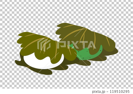 Vector illustration of Kashiwamochi and mugwort Kashiwamochi 119510295