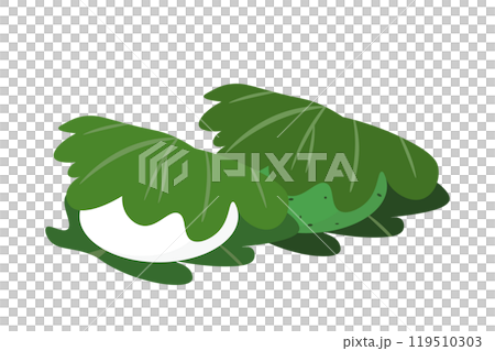 柏餅と、ヨモギの柏餅のイラスト 119510303