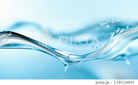 Clear water flows gracefully in soft light, creating tranquil patterns that evoke a sense of calm and peace. 119510645