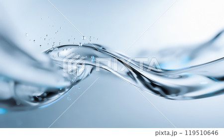 Gentle curves of water gracefully dance under soft lighting, creating a serene and soothing ambiance, evoking tranquility and calmness. 119510646