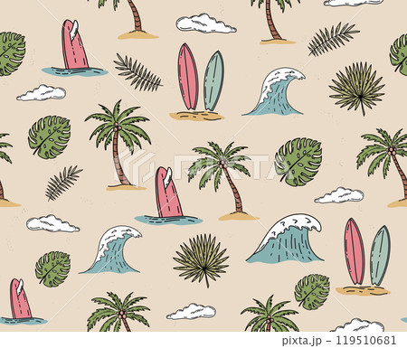 Summer icon, hand drawn illustration. Summer icon, hand drawn illustration. 119510681