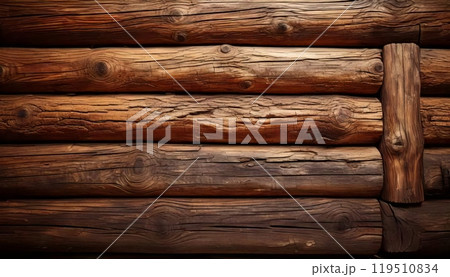 《AI画像》積み重ねた木材 119510834