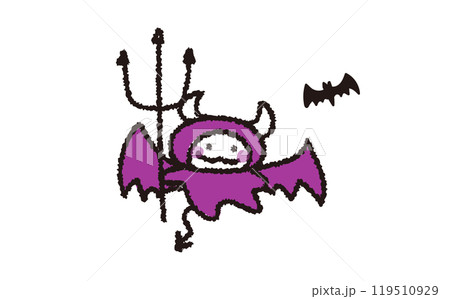 かわいいハロウィンモンスターのイラスト 119510929