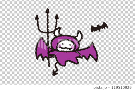 Cute Halloween monster illustration 119510929