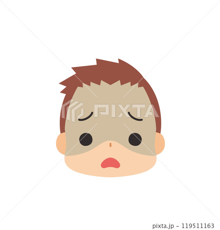怯える可愛い小さな男の子の絵文字イラスト アイコン 顔 表情 白背景 ベクター 怯える可愛い小さな男の子の絵文字イラスト アイコン 顔 表情 白背景 ベクター 119511163