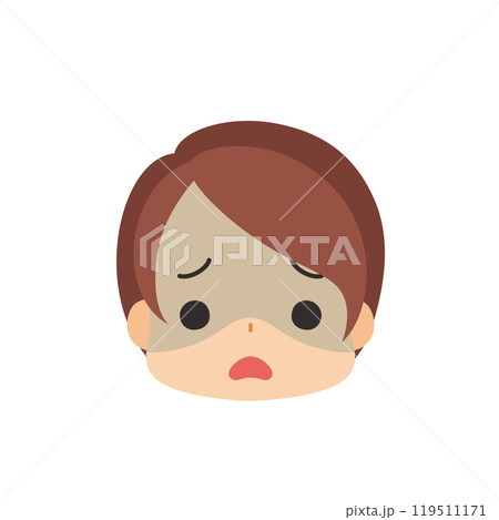 怯える可愛い小さな女の子の絵文字イラスト アイコン 顔 表情 白背景 ベクター 怯える可愛い小さな女の子の絵文字イラスト アイコン 顔 表情 白背景 ベクター 119511171