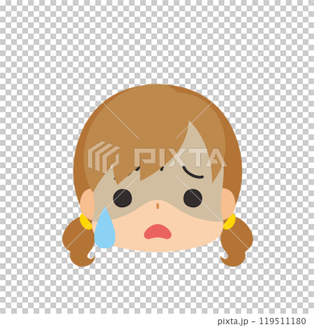冷や汗をかく可愛い小さな女の子の絵文字イラスト アイコン 顔 表情 白背景 ベクター 冷や汗をかく可愛い小さな女の子の絵文字イラスト アイコン 顔 表情 白背景 ベクター 119511180