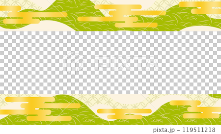 日本圖案背景上的金霞背景插畫素材 119511218