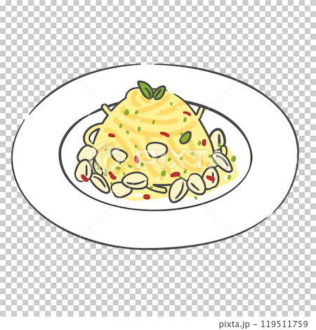 A drawing of Aglio e Olio Spaghetti A drawing of Aglio e Olio Spaghetti 119511759