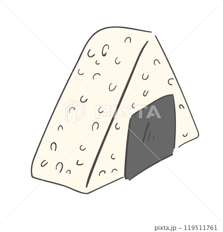 A drawing of onigiri. food illustration 119511761