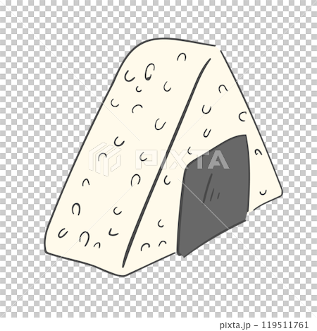 A drawing of onigiri. food illustration A drawing of onigiri. food illustration 119511761