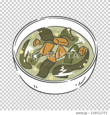 A drawing of beef seaweed soup 119511771