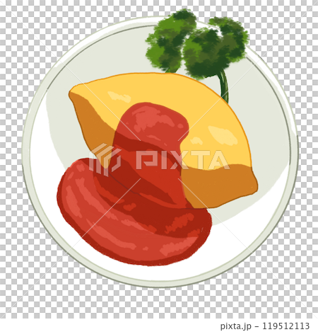 插圖切煎蛋捲飯 插圖切煎蛋捲飯 119512113