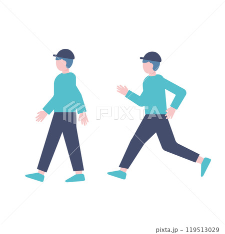 歩く男性 歩く男性 119513029