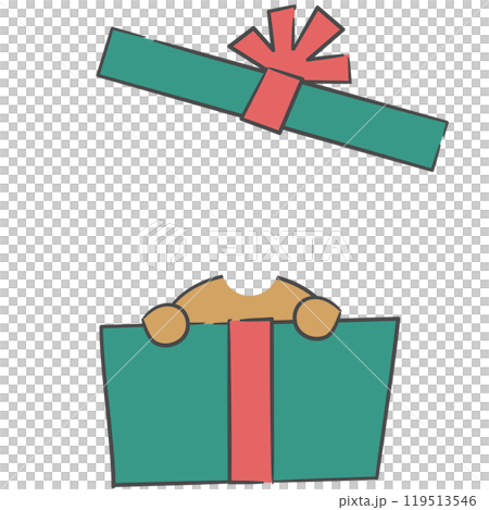 Character in a gift box with a cutout for compositing a face. Character in a gift box with a cutout for compositing a face. 119513546