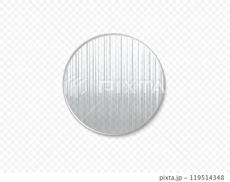 Vector illustration of corrugated glass round monochrome shape on transparent background. Vector illustration of corrugated glass round monochrome shape on transparent background. 119514348