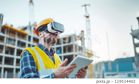 ARゴーグルを使った建設現場監督 119514402