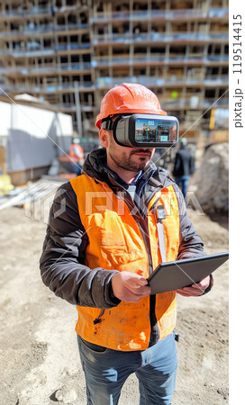 ARゴーグルを使った建設現場監督 119514415